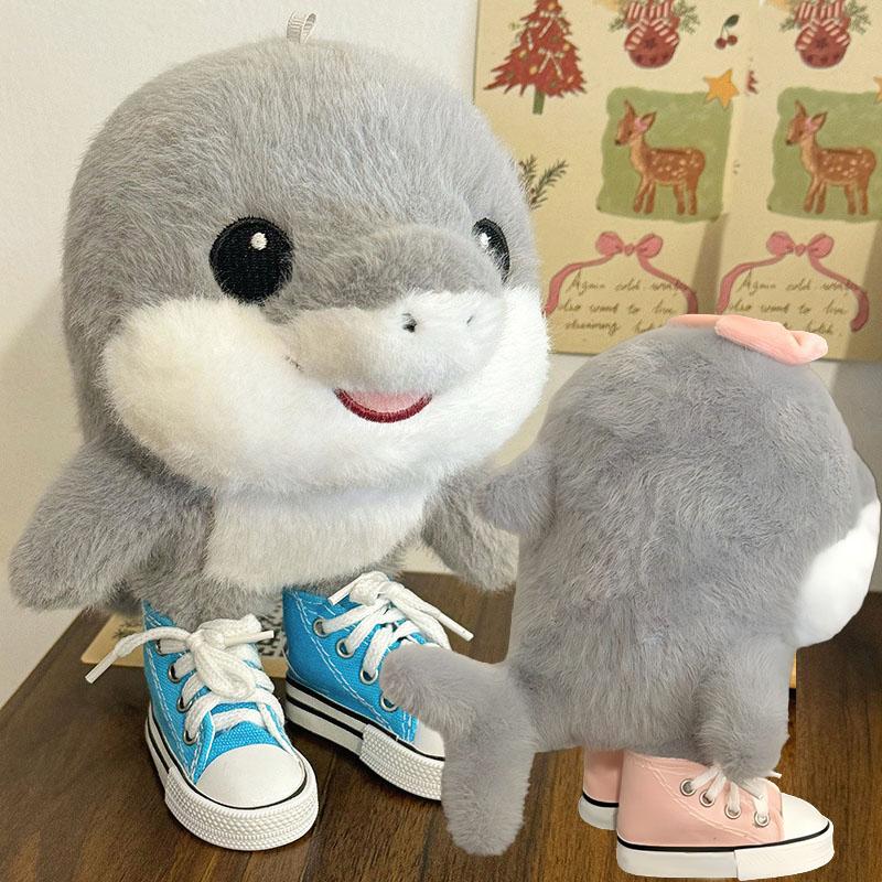 Cute Shark Plush Toy Anime Style Soft Stuffed Animal Pillow Doll