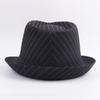 British black and white striped cloth jazz hat spring and autumn top hat men's new casual versatile sun hat