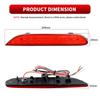2Pcs LED Car Rear Bumper Reflector Light for Infiniti Q50 QX56 QX60 QX80 Nissan Pathfinder Rogue Fog Warning Light Accessories