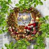 Christmas Santa Kids Metal Tin Sign Farmhouse Decor Holiday Gift Wall Art