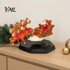 Modern Festive Mantel Decoration Floating Santa Sleigh, Flying Sleigh Magnetic Levitation Christmas Display, Unique Gift for Family Claus Tabletop