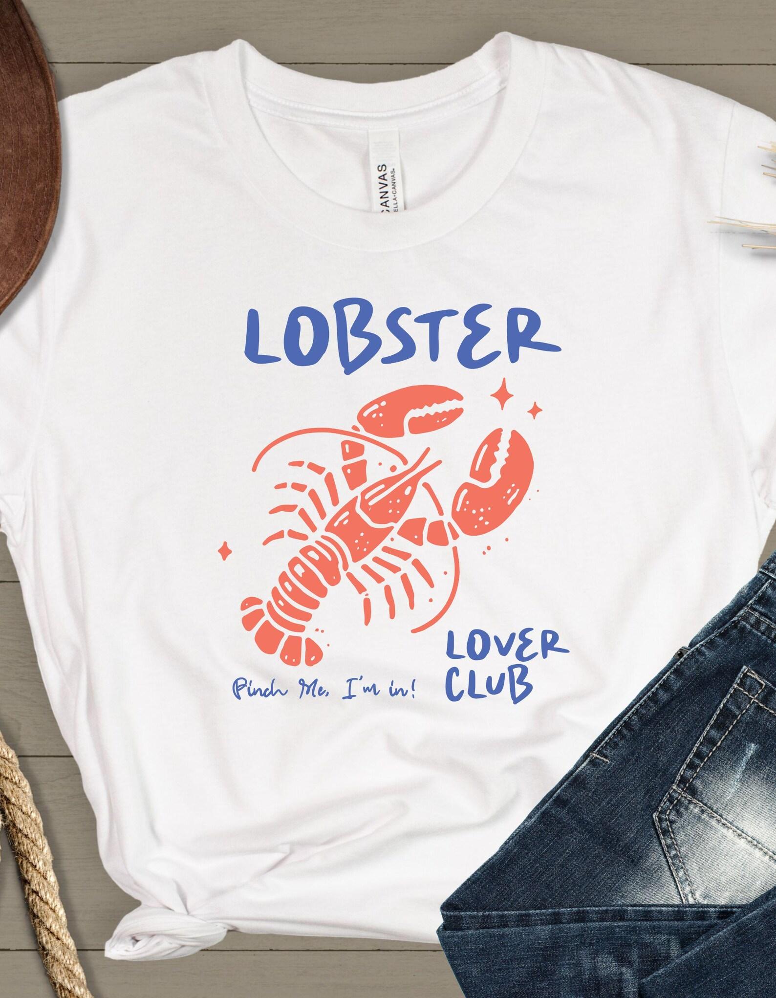 Lobster Lover Club Tee, Coastal Vibes T-Shirt, Cute Seafood Shirt, Gift for Lobster Lovers, Summer Casual Wear S