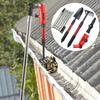 Universal Gutter Cleaner Kit 1.7M Poles With Interchangeable Head Plastic Metal Construction For Leaves Debris Clearance