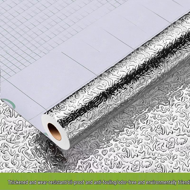 High-Temperature Resistant Self-Adhesive Kitchen Oil-Proof Wall Sticker for Cabinets and Tiles