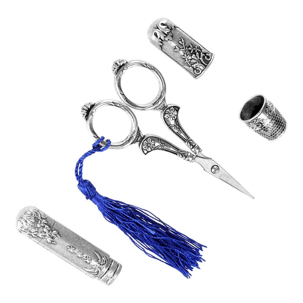 Vintage Design Sewing and Craft Scissors with Stainless Steel Material, Efficient Tool Incisive Points Classical Scissors for Dressmaking Fabric Craf