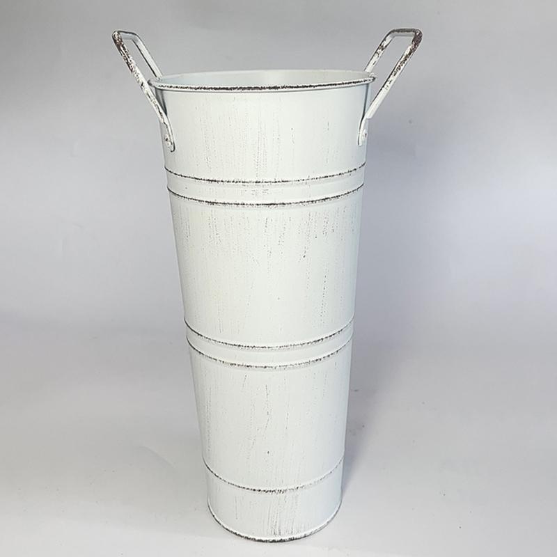 Vasos Metálicos Galvanizados para Floricultura Decoração Rústica de Fazenda Balde de Flores Suporte de Flores de Lata Rústico para Plantas Cortadas Decoração de Casa