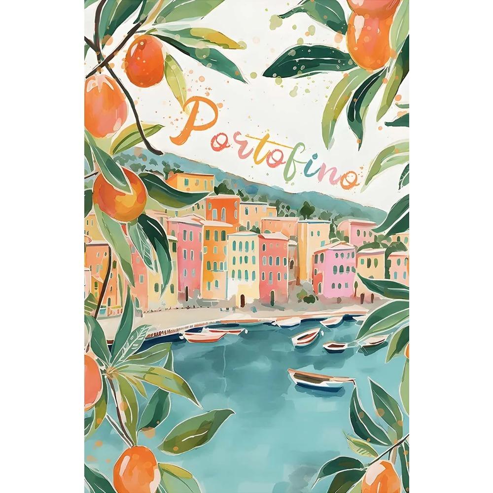 La Dolce Vita Lemon Posters and Prints Retro Spritz Canvas Painting Santorini Italy Travel Wall Art Poster Living Room Decor