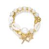 Boho Shell Imitation Pearl Elastic Bracelet Set for Women Dainty Starfish Stacked Beaded Bracelets Summer Beach Jewelry Gift