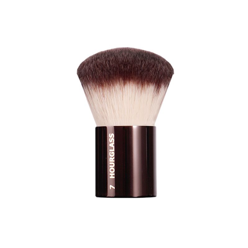 

No. 7 Makeup Portable Loose Powder Artificial Fiber Aluminum Tube Beauty Makeup Tools Cangzhou Makeup Brush Plain wood color