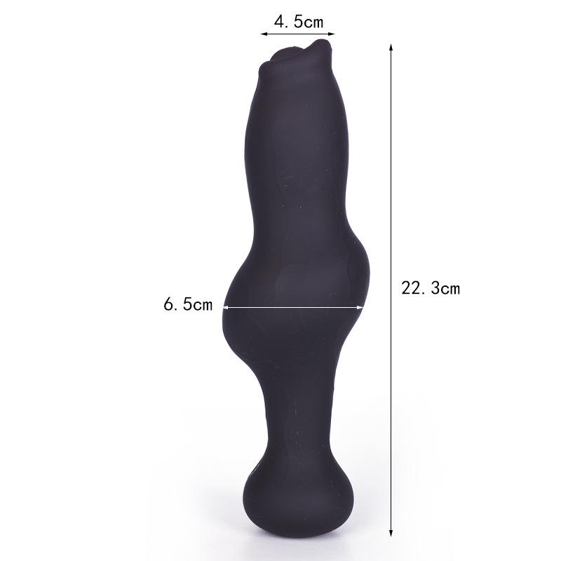 Soft Silicone Animal-Inspired Tail with Real Hair for Erotic Cosplay and Adult Play