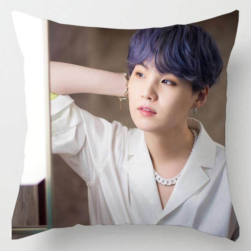 Cozy 45cm Kpop Bts Bangtan Boys Cushion Cover Decorative Soft Pillow Case For Home