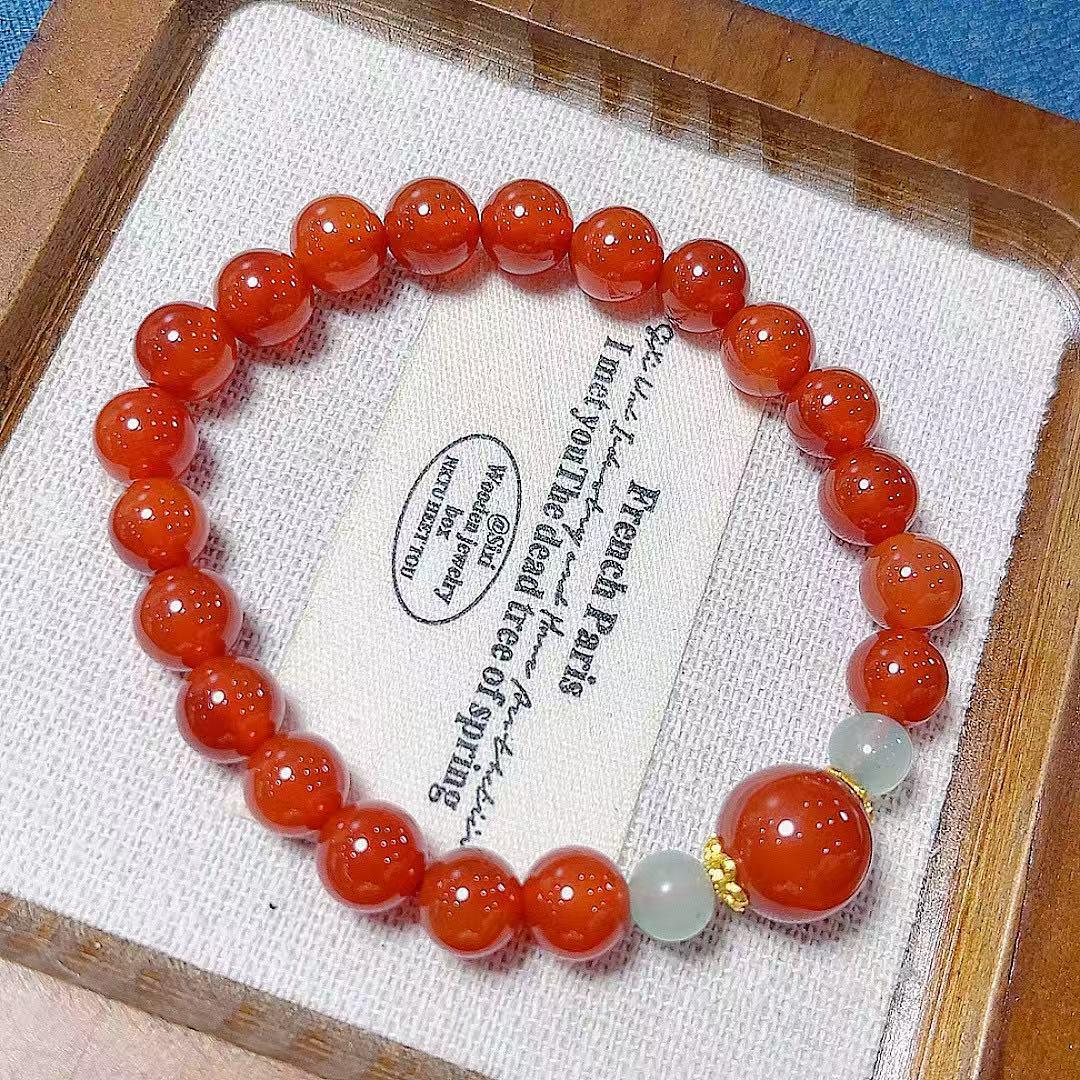 Red Agate Unisex Bracelet - Simple, Versatile, and Exquisite Fashion Accessory