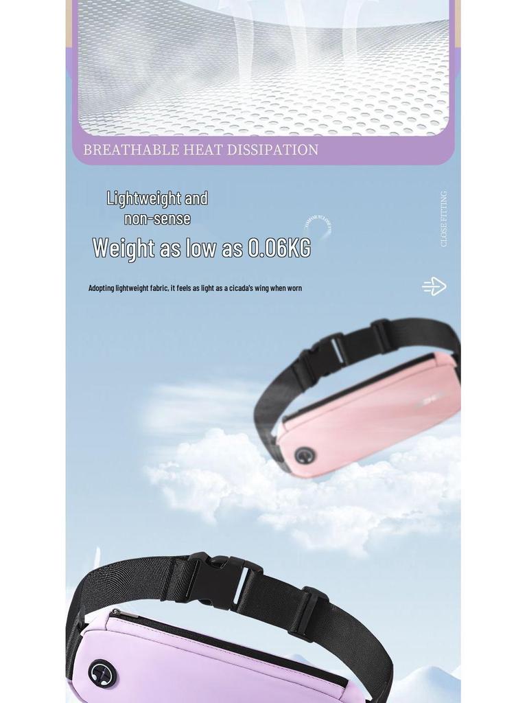 Women's Waterproof Running Waist Pack - Large Capacity, Invisible Storage for Outdoor Fitness & Travel