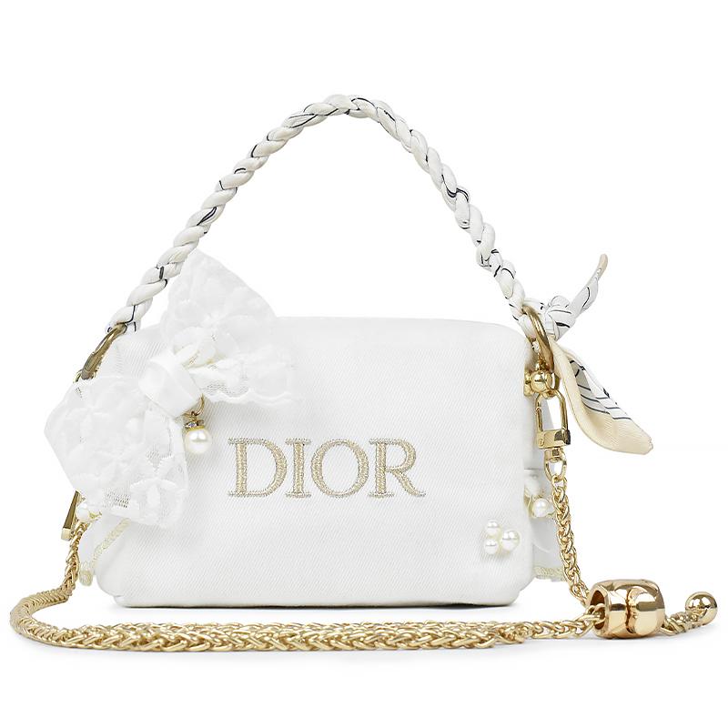 

DIOR DIY Style Cosmetic Bagwhite moon flowers белый