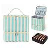 Double Layer Nail Polish Organizer Bag Large Capacity Handheld Essential Oil Storage Bag 30 Compartment Cosmetic Bag