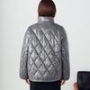 Comme Ca Ism Quilted Coat M Charcoal 12-25MC01-203