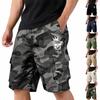 Heren Cargo Shorts met Schedelprint Elastische Tailleband Heren Werkshorts Meerdere Zakken Heren Shorts Cargo voor Buitenactiviteiten