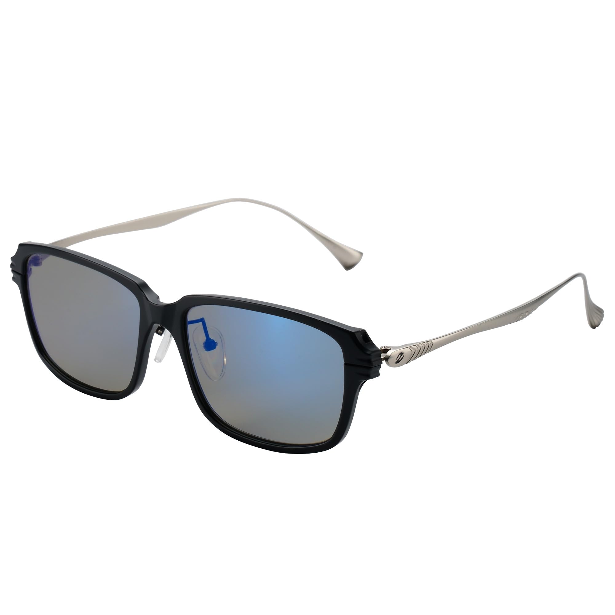 

Zeque JAKE Polarized Matte Black TRUEVIEW MIRROR F-2202 Sunglasses, & Silver, SPORTS/BLUE