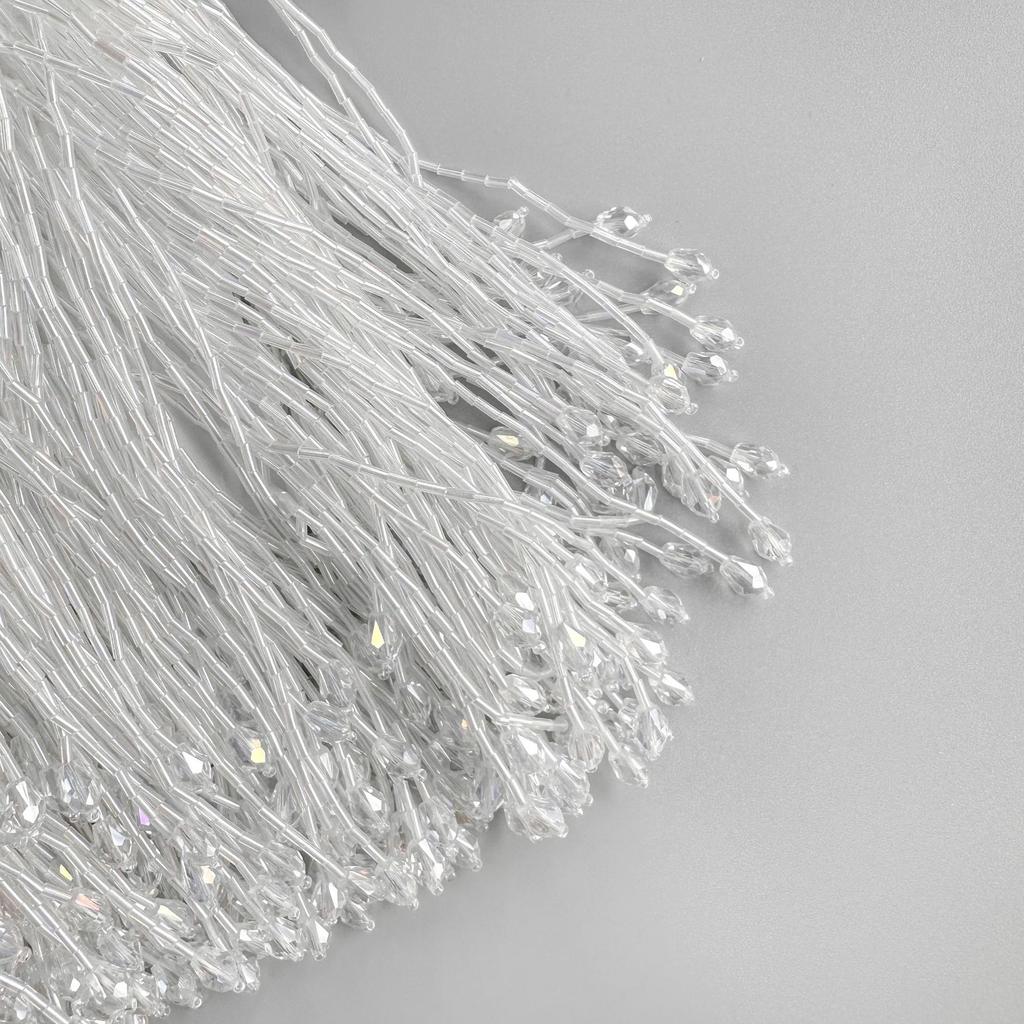 14Cm White Bead Tassel Pendant Bead Chain Barcode Clothing Dress Dance Skirt Accessories Lace Accessories