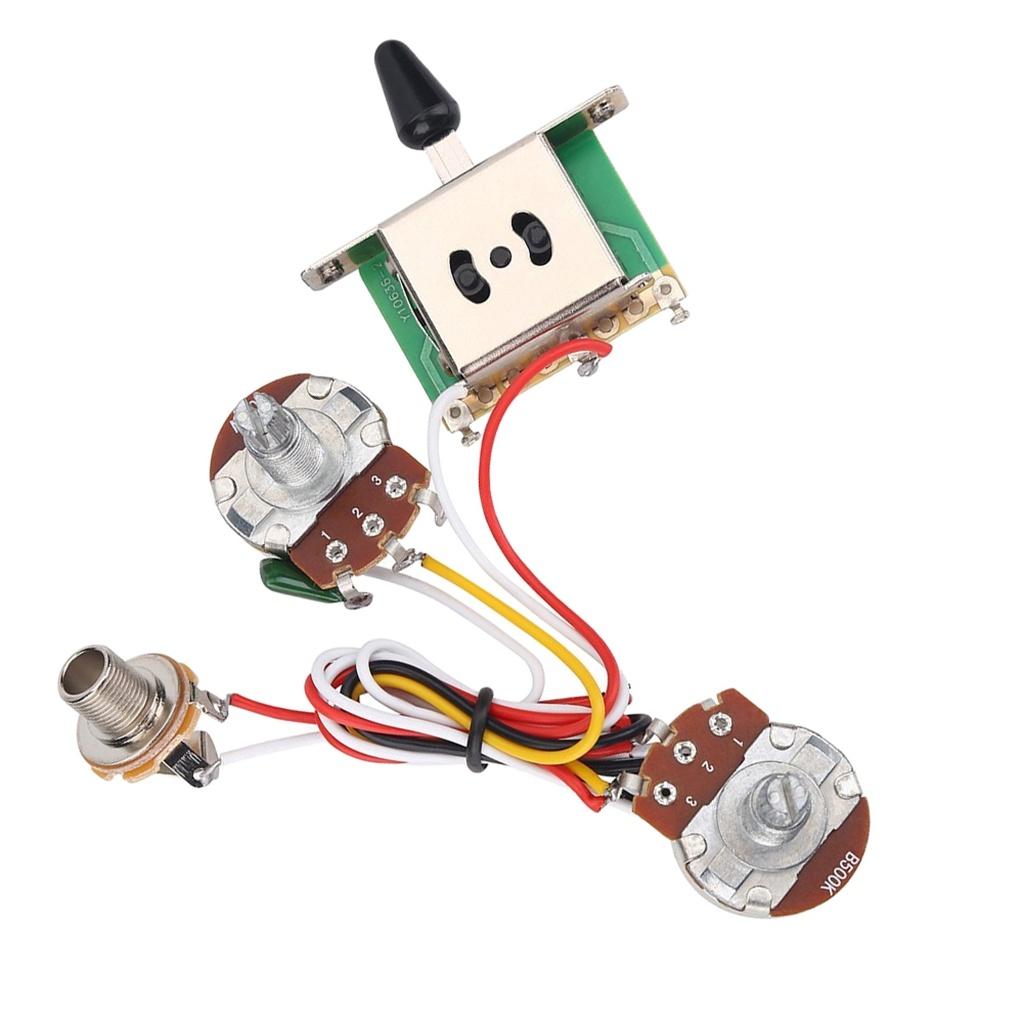 

Set of Electric Guitar Wiring Kit 3 Way Toggle Switch with Volume Tone Jack