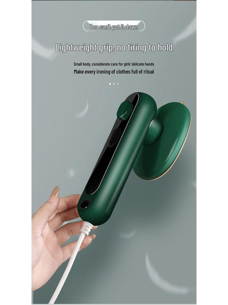 Compact Handheld Electric Garment Steamer & Iron for Dry/Wet Use in Dorms and Homes