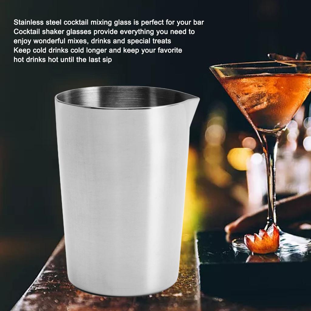 304 Edelstahl Cocktail-Mixingglas Rührbecher mit Adlerschnabel Barzubehör Wesentlich Edelstahl Cocktail-Mixingglas
