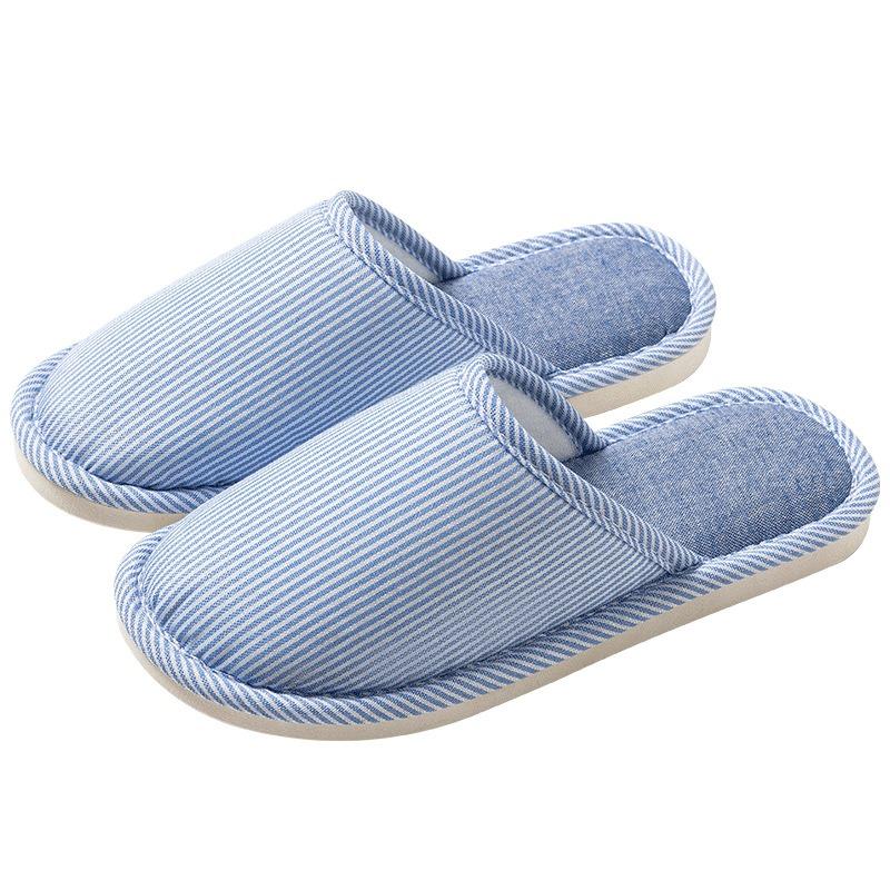 Cotton Slippers Women's Four-season Indoor Home Leisure Non-slip Couple Home New Non-slip Spring and Autumn Cotton and Linen Slippers Men