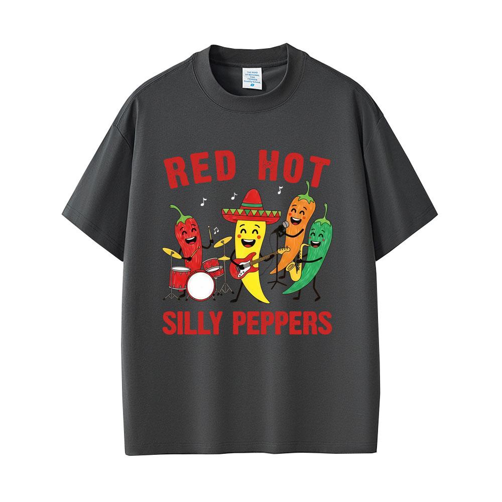 Red Hot Silly Peppers Funny Meme Graphic T Shirts Unisex Women Vintage Gothic Metal Rock Tshirt Unisexs Summer Casual Humor Tshirts