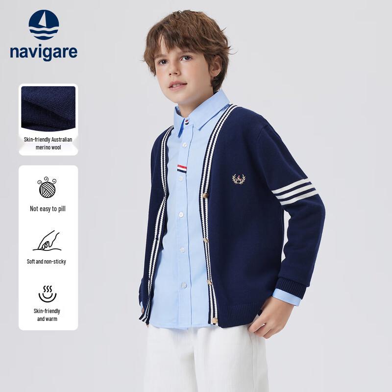 

Navigare Boys V-Neck Color Block Cardigan Sweater 165