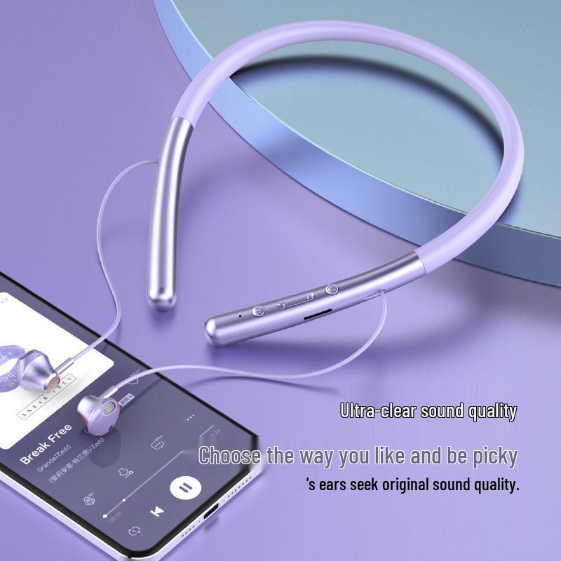 Sport Bluetooth-Nackenbügel-Kopfhörer mit extrem langer Standby-Zeit, Half-In-Ear-Design, kräftigem Bass und Kartensteckplatz-Unterstützung