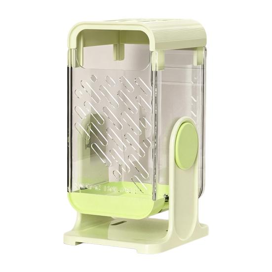 

Rotating Tool Cutter Holder with Multi-Angle Hovering Shaft Rack Wall-Mounted or Countertop Drainage Organizer for Kitchen зелений