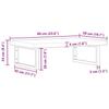 Wall Mounted Washbasin Shelf Steel and Acacia Wood