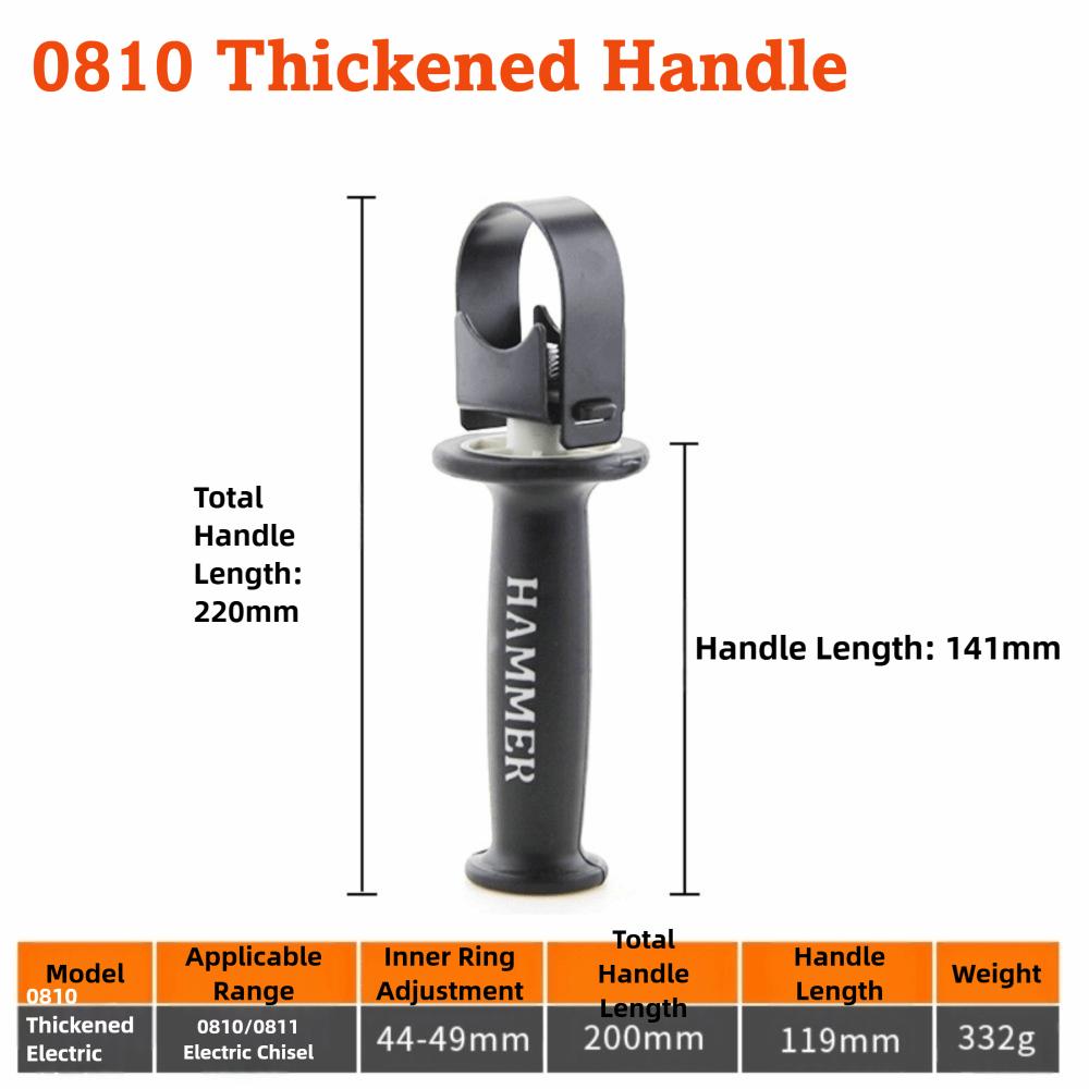 60-65 Mm Clamping Range Impact Drill Handle Adjustable Front Angle Grinder Accessory DIY Projects