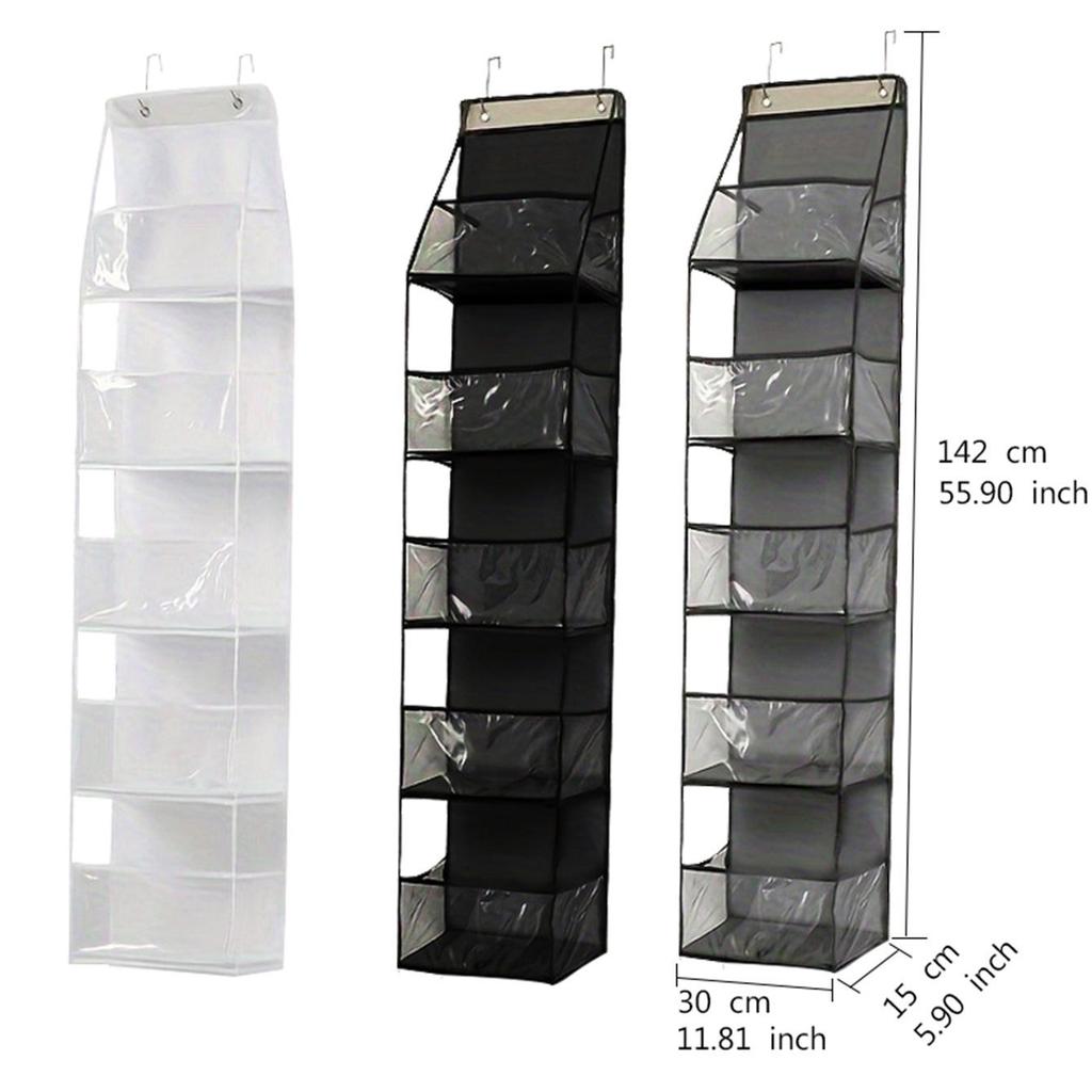 Wall-Mounted Multi-Layer Hanging Storage Bag for Clothes & Toys