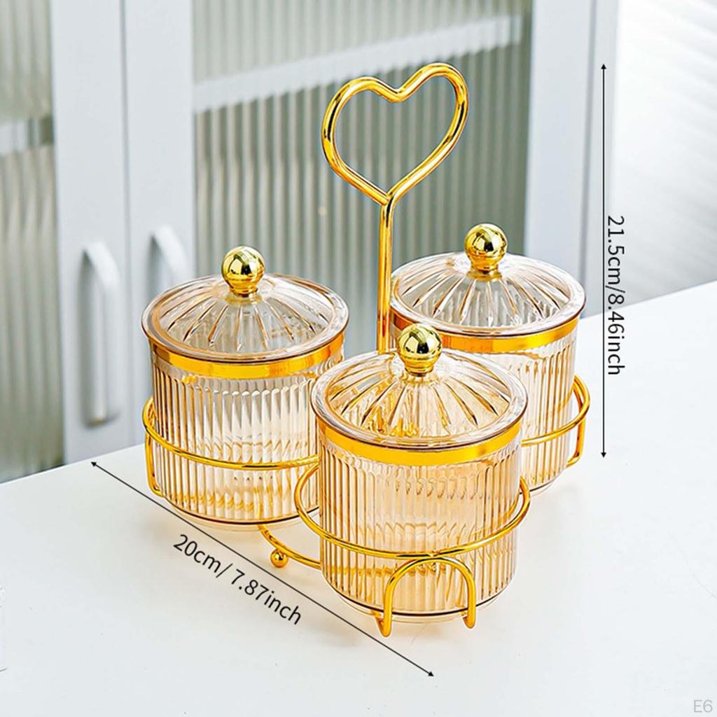 Food Storage Jar Nut and Candy Serving Tray Easy To Refill Multi Compartments Platter Nordic Dried