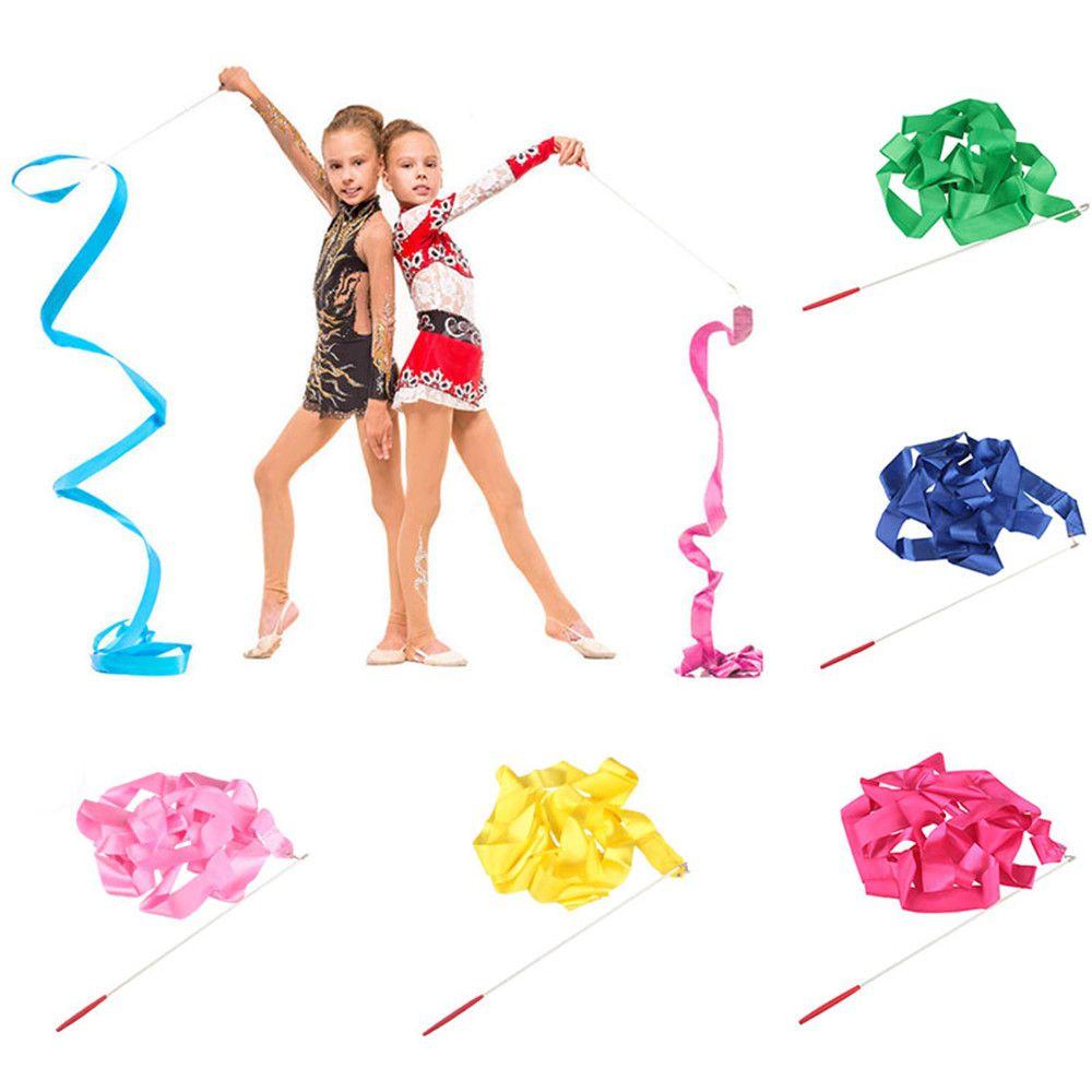 Kind Gymnastiek Ballet Kunst Draaiende Stok Attributen Dansstok 4M Gymnastiek Lintjes Ballet Streamer