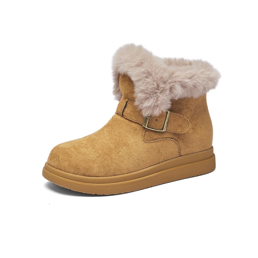 Thick-soled plush snow boots winter new thickened small potato short boots fluffy cotton shoes