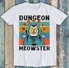 Dungeon Meowster Gato Gamer Engraçado Nerd-Dado D20 RPG Camiseta Engraçada para Presente T Shirt M1389