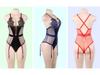 Plus Size Lace Spliced See-Through Garter Bodysuit Nightwear