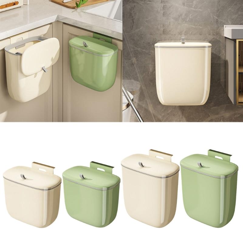 Plastic Trash Can, AntiOdor Hangings Trash Bin Perfect for Bathroom Cabinet Door Suitable Housewives Cooking Enthusiasts