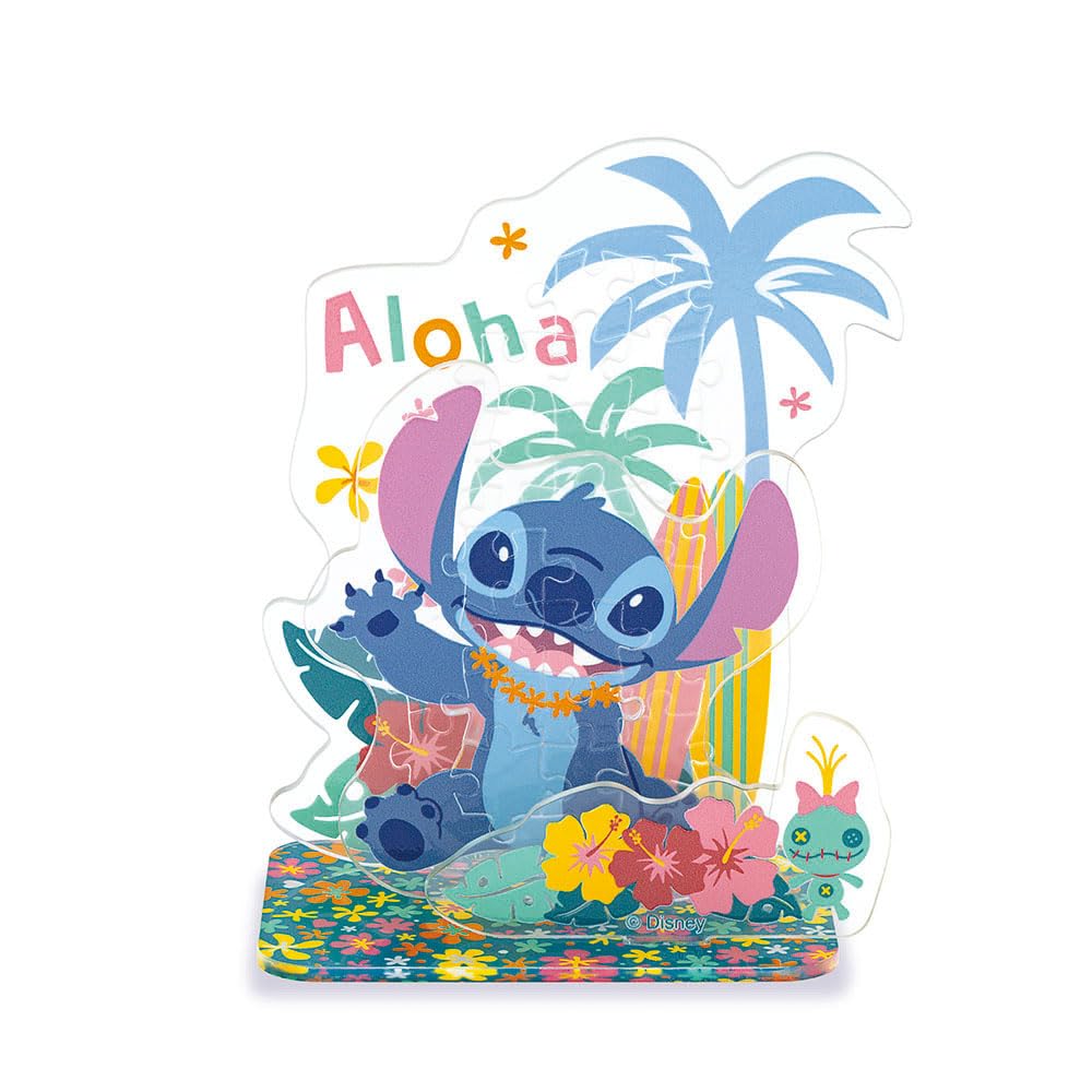 Puzzle x Acrylic Beverly 32 Pieces Disney Acrylic Stand Pop Stitch Aloha [Jigsaw Stand] SP-039