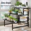Stepped Multi-tier Metal Outdoor Flower Stand
