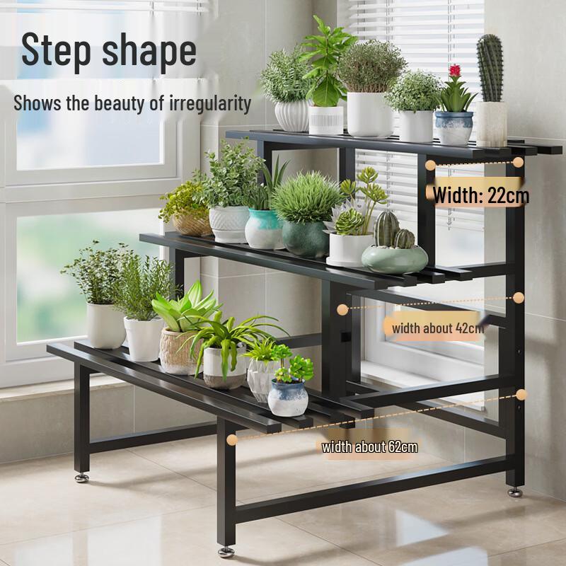 Stepped Multi-tier Metal Outdoor Flower Stand