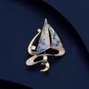 Smooth Sailing Brooch, High-end Women's Exquisite Enamel Sailboat Brooch, Niche Design Sense Brooch