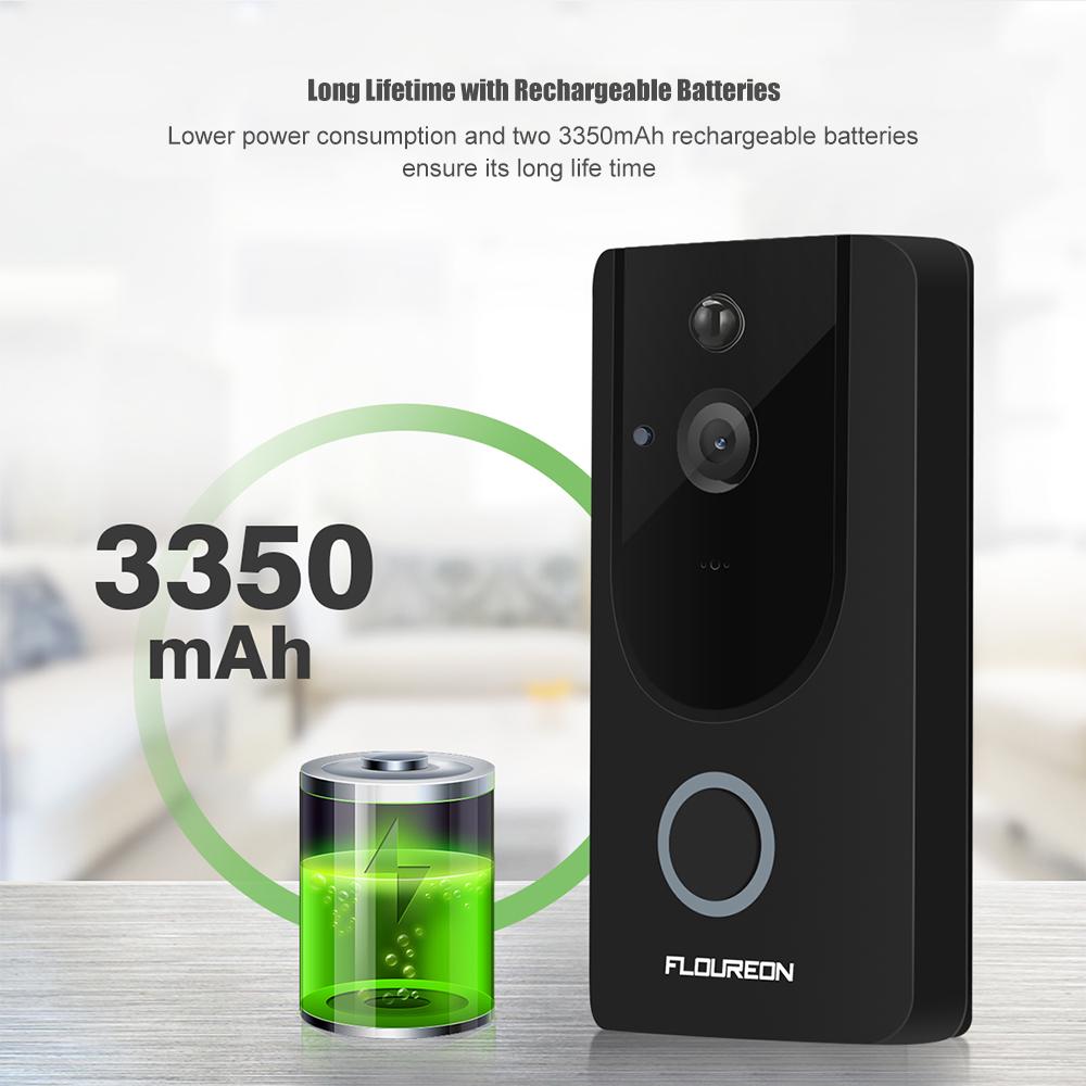 Doorbell Cam Floureon Wifi Wireless Smart Video Doorbell Floureon