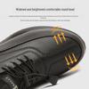 Men's Old Beijing Velvet Lined Winter Shoes - Soft Sole, Warm, Ideal for Middle-Aged & Elderly Walking