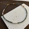 Handmade Titanium Steel Shell & Pearl Beaded Necklace and Choker Bracelet Set