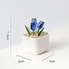 Magnetic Plant Glass Planter Flower Pot With Hand Blown Glass Tulips, Custom For Mom Grandma Women, Everlasting Glass Flower
