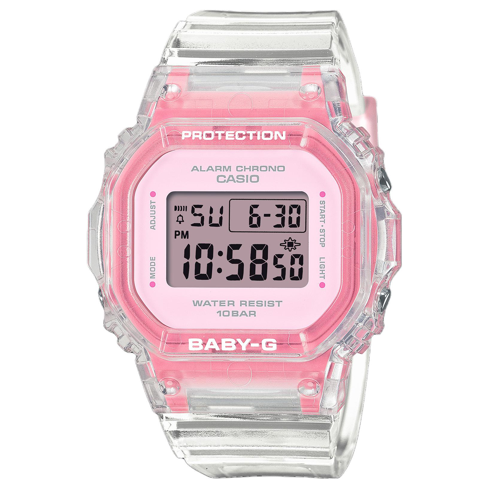 

Casio Baby-G Waterproof 100 M Quartz Movement Resin Strap Watch Pink Dial Women watches BGD-565SJ Blue Dial