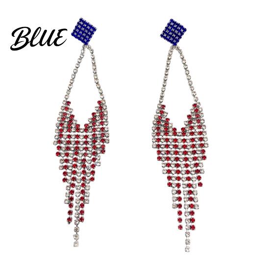 Holiday Celebration Jewelry 1 Pair Independence Day Tassel Drop Earrings